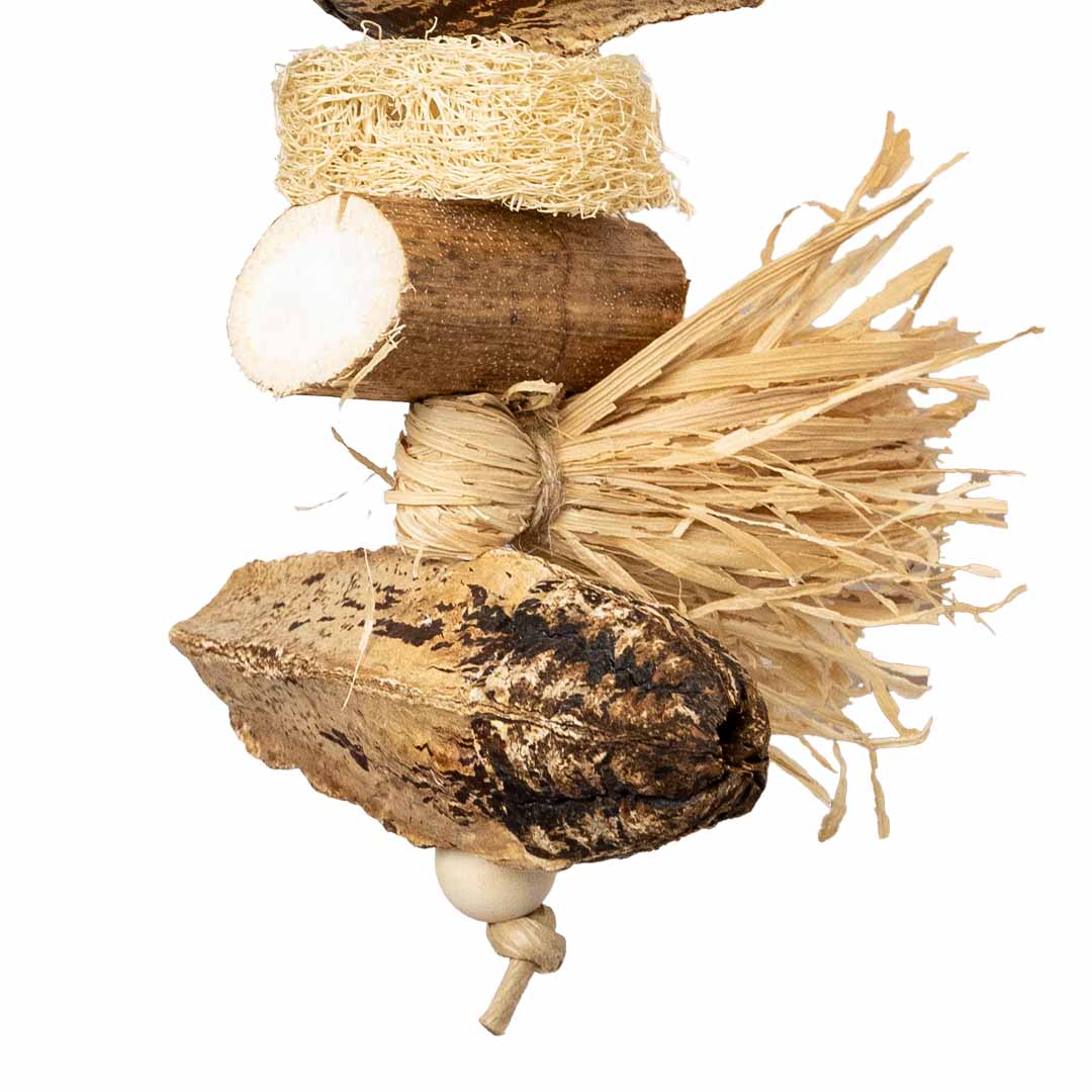 Naturligt foraging-legetøj til fugle og papegøjer