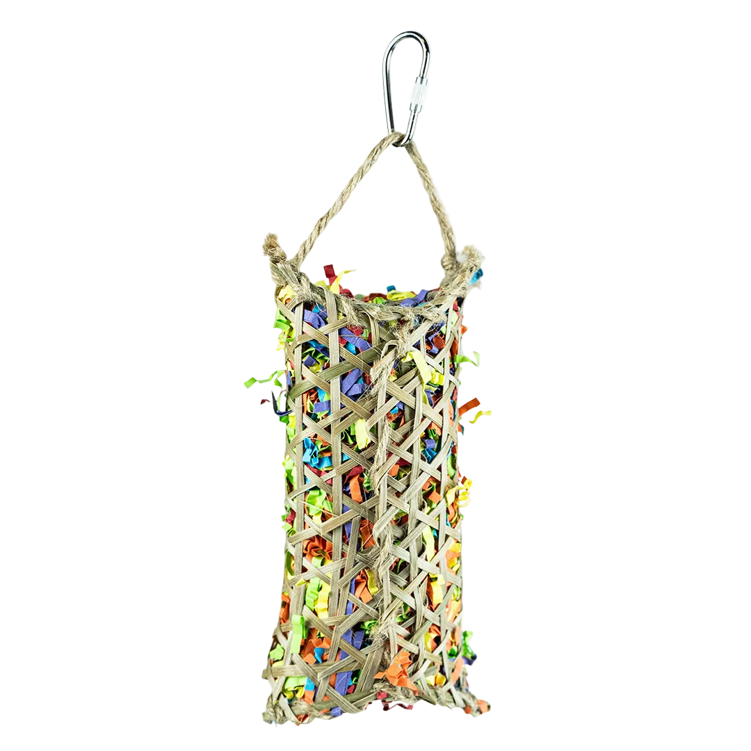 Parakeet Woven Bamboo Pouch - tilbehør til fuglebur til burfugle