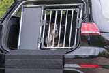 Hunde Transportbur. Sikkert, stabilt, og lydsvagt sølvgrå hundebur