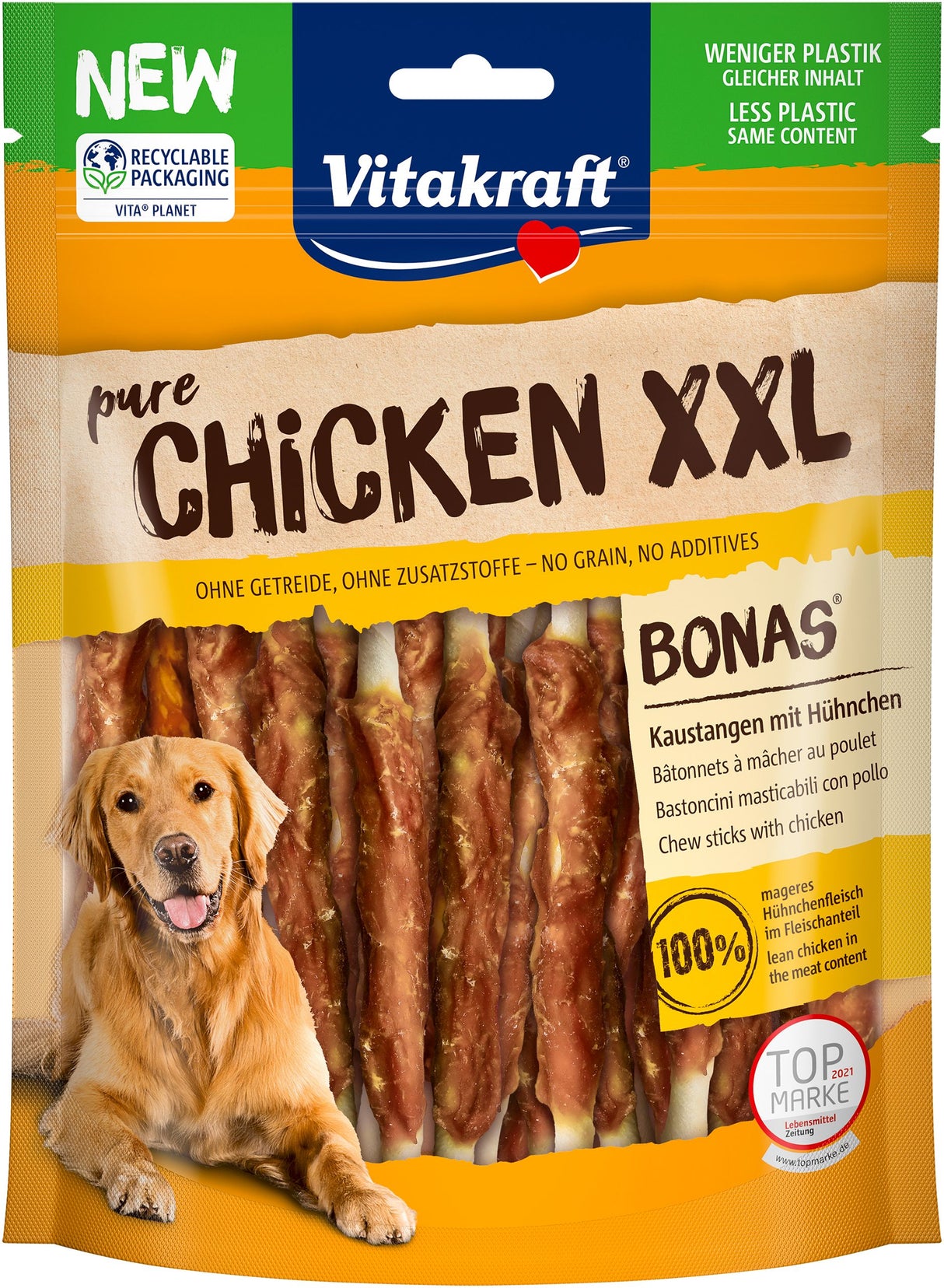 Hunde Tyggepinde med Kylling omkring 200G. - Vitakraft pure chicken bonas