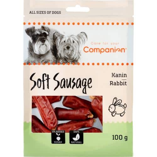 Hundegodbidder, Soft sausage Kanin, 500g