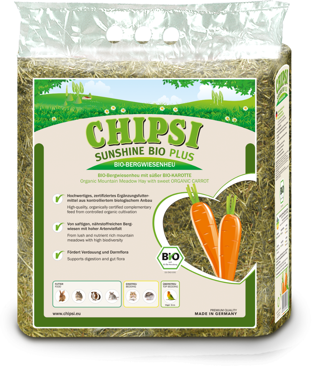 Chipsi Sunshine bio hø, med gulerod