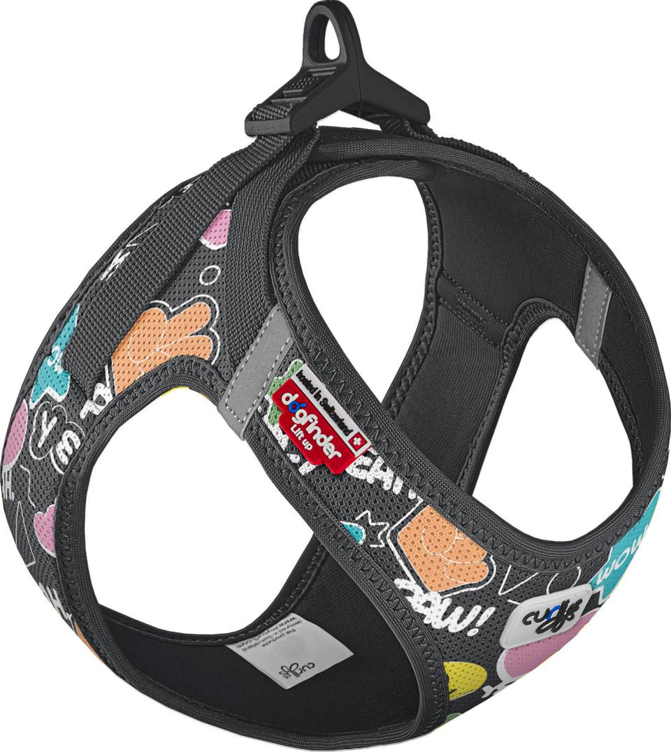 CURLI VEST hundesele, Clasp Air-Mesh - comic sort, Limited Edition