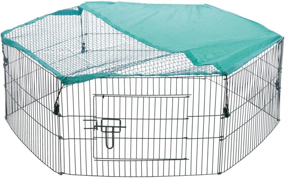 Løbegård med net, 6 elementer af 58 × 38 cm til udendørs - til  Kanin / Marsvin