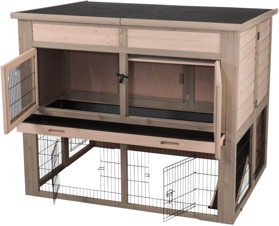Udendørs Dobbelt isoleret kaninbur XL- B:120 x H:98 x L94 cm - Leveret gratis lige til døren (Copy)