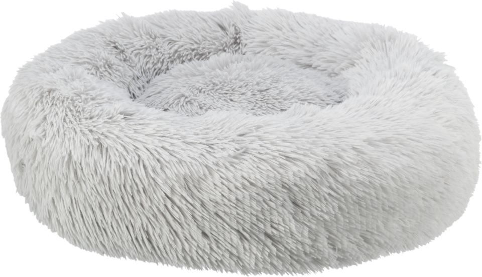 Hundeseng "Joleen" hvid plys donut