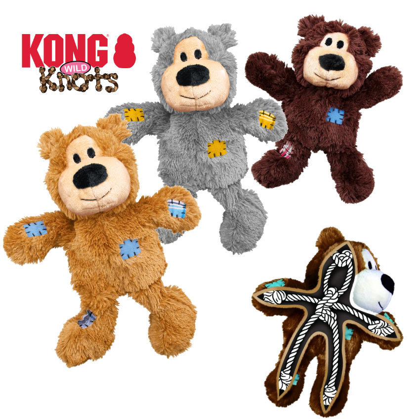 KONG Wild Knots Bear – Holdbart og Blødt Hundelegetøj