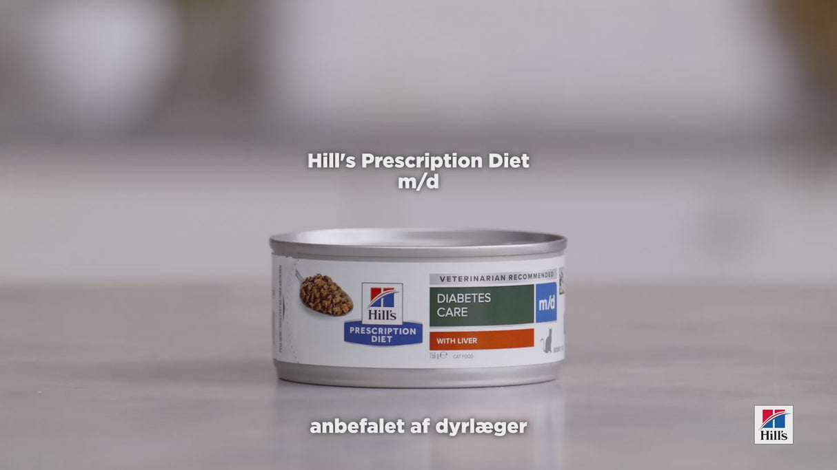 Hill's PRESCRIPTION DIET m/d Diabetes Care vådfoder til katte med lever 24x156g dåse