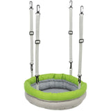 En grøn og grå Gnaverseng m. lammeskind til ophæng med behagelige polyesterstropper til sikker ophængning, fra Trixie.