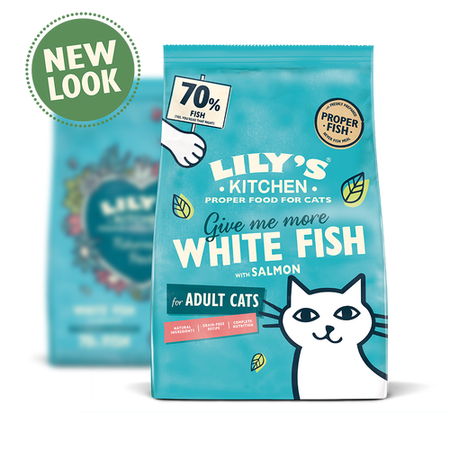 Tørfoder til katte fra Lily's Kitchen Adult Fisherman´s Feast White Fish & Salmon