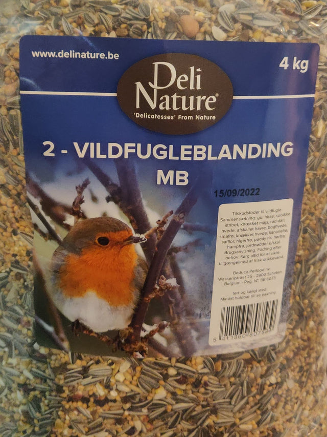 Vildtfuglefrø med hampfrø, hørfrø og jordnødder 4KG - Vetboxen.dk