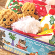 En blikæske fyldt med Kong - Holiday Scrattles Cafe kitty-legetøj og lækkerier.