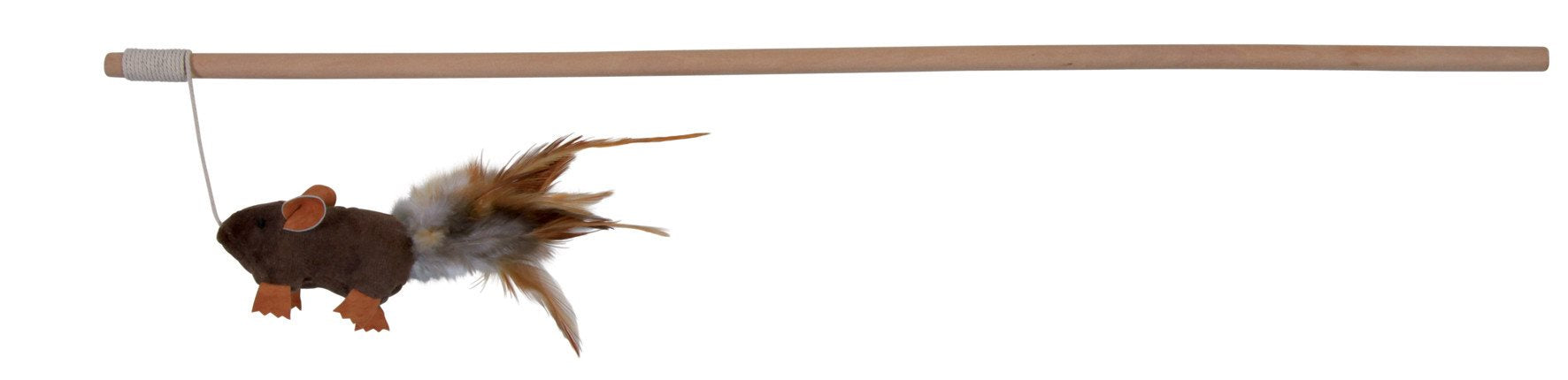 Drillepind med mus på elastik, til katte