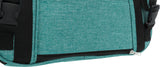 Trixie Hundetaske "Madison" flere størrelser & farver har en blågrøn rygsæk med sorte stropper.