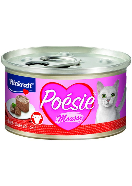 En dåse Vådfoder, Mousse til katte, Poésie fra vitakraft med en Vitakraft