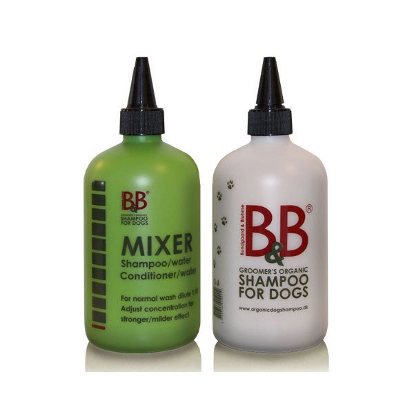 shampoo og balsam mixer fra B&B - Vetboxen.dk