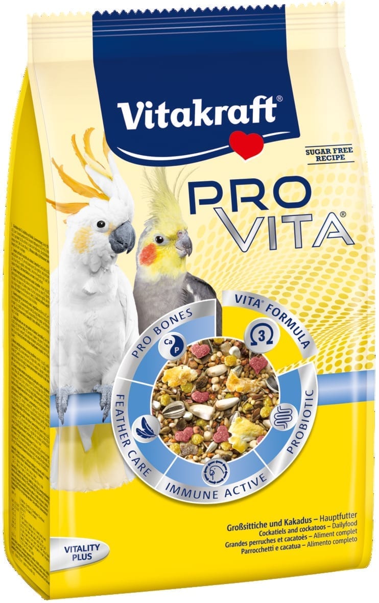Fuglefoder, parakit, nymfe kakadue og kakaduefoder, ProVita 800g