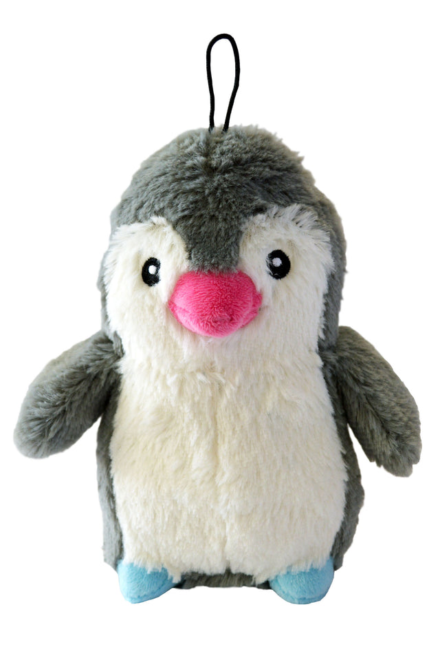 En luftig pingvin med lyserød næse og blå øjne, også kendt som en Hundebamse eller julebørn af Kw.