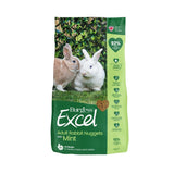 En pose Kaninfoder Burgess Excel kaninfoder designet til voksne kaniner, der giver essentielle næringsstoffer og højt fiberindhold.
