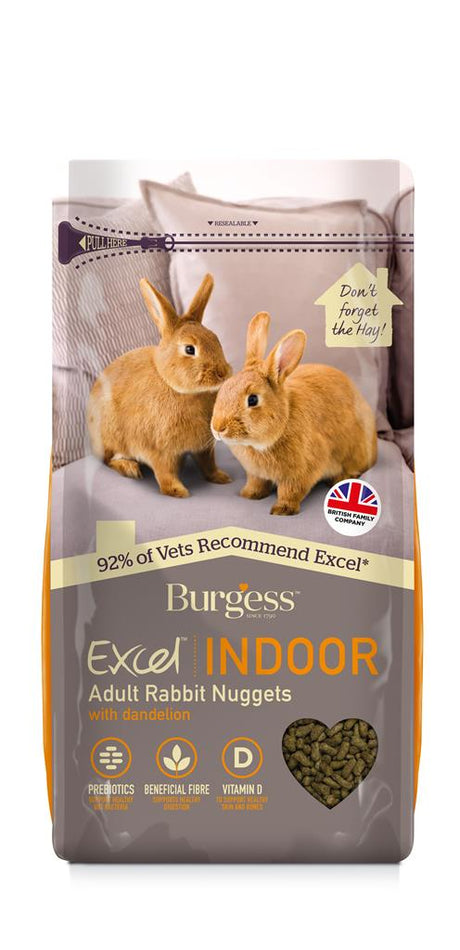 Kaninfoder Burgess Indoor med D-vitamin
