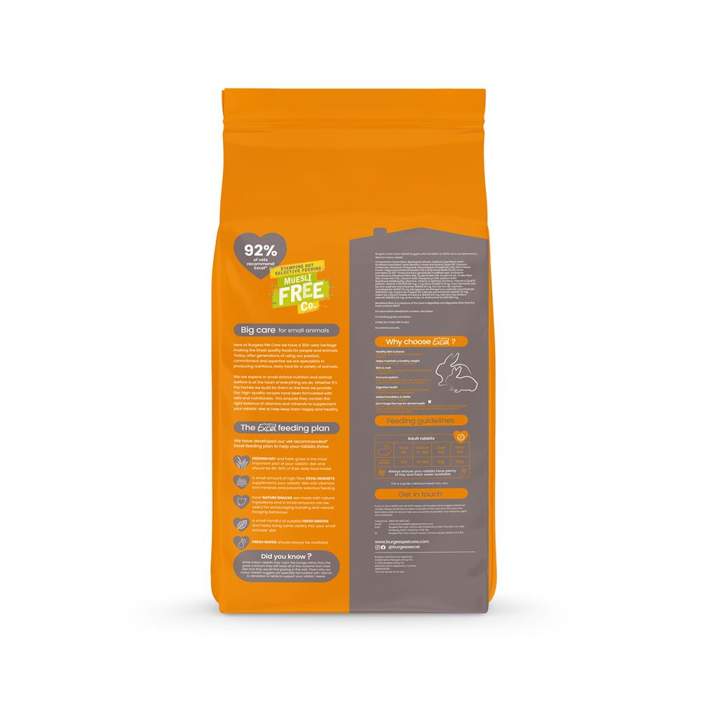 Kaninfoder Burgess Indoor med D-vitamin