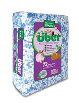 En æske Bunddække 72L til mindre gnavere, specielt designet til marsvin, ÜBER - Blå/Hvid.