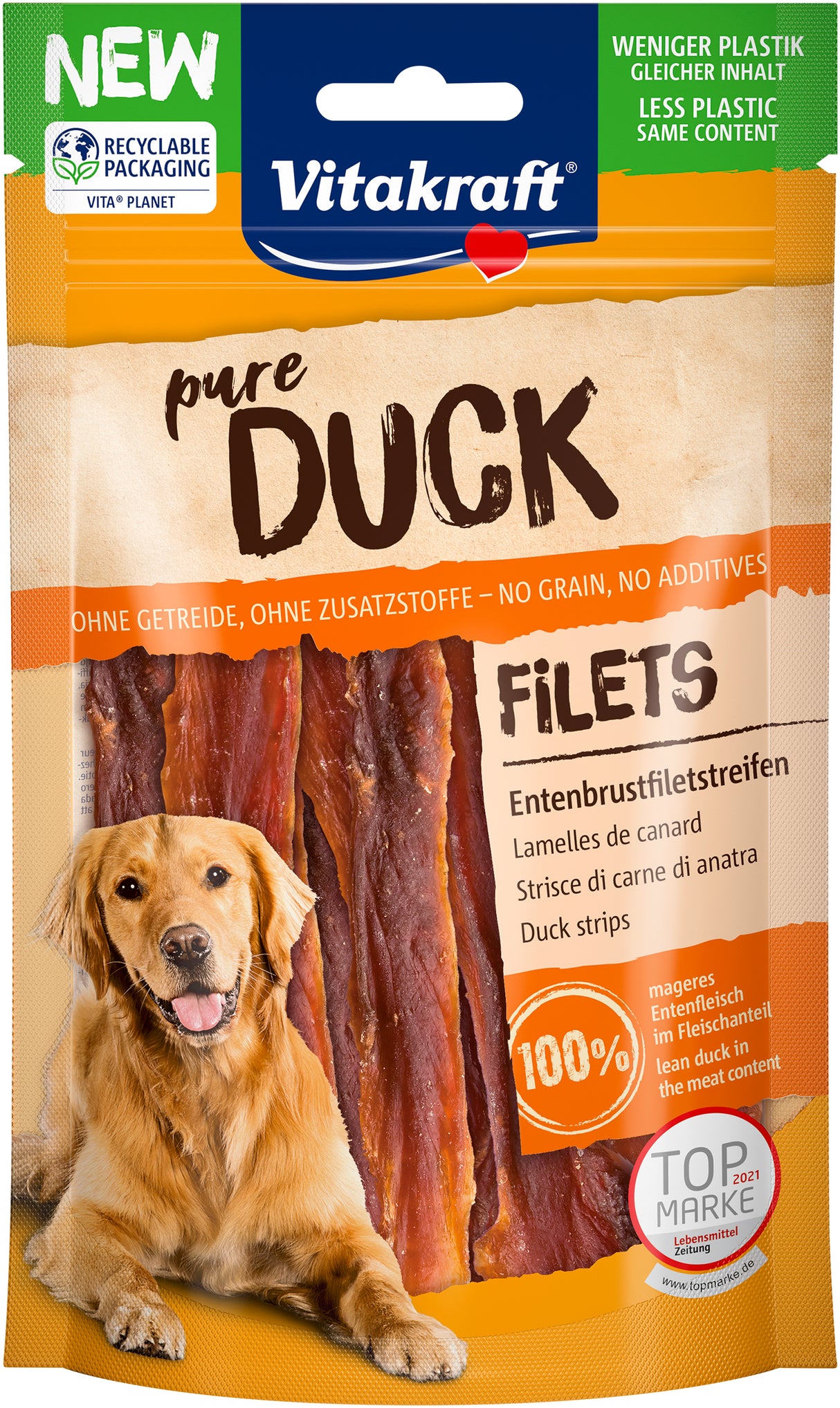 Vitakraft pure duck - Hundegodbid med And, rent kød