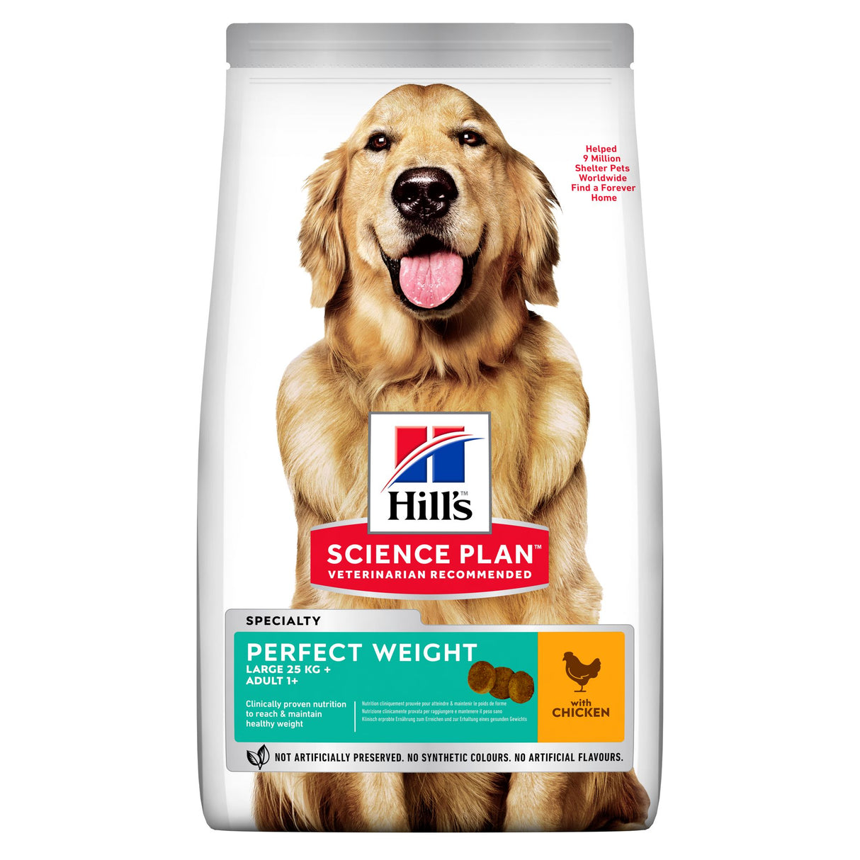 Hills Perfect weight tørfoder til voksne store hunde m/ kylling