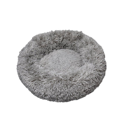 Hundeseng "Pet-Time" lysegrå plys donut
