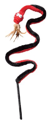 En sort Kong slange legetøj på en hvid baggrund.