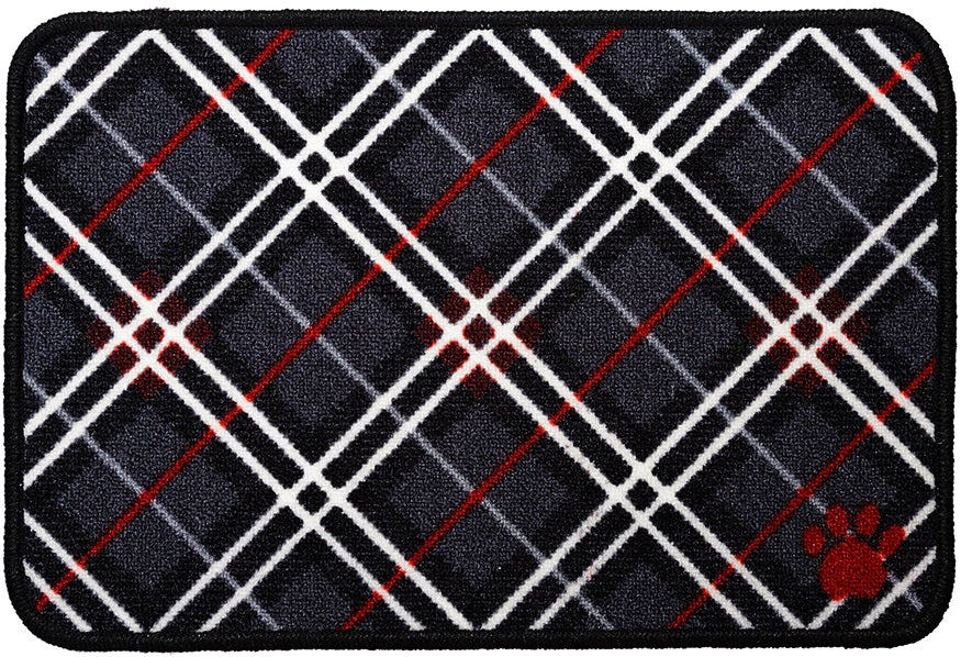 Måtte til hundeskålene, Tartan 40 x 60 cm