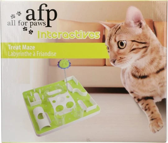 Et sjovt og stimulerende interaktivt kattelegetøj med Katte aktivitets madskål, en interaktiv lækkerbisken designet til at engagere din kattevens jagtinstinkt af afp.
