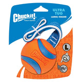 Chuckit Ultra Tug (fed m/ snor) Stort 1 stk hundelegetøj i orange og blåt, designet til effektiv håndtering under Hundetræning.
