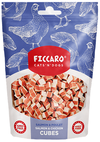 FICCARO katte- og hundeterninger - fedtfattig laks og kylling.