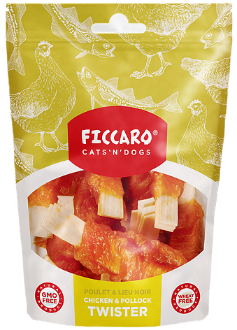 Hundegodbidder fra FICCARO, Twister, kylling & fisk