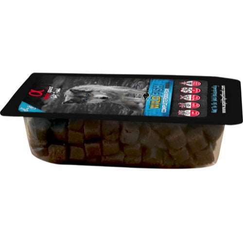 Hundefoder, fisk, i portionspakker 200g, kan også bruges som træningsgodbidder! semi bløde Alphaspirit, kornfri