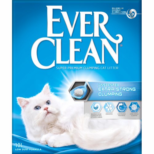 Kattegrus, Ever Clean 10-liter (stor), er specielt formuleret med klumpningsvirkning af højeste kvalitet til at kontrollere lugt, hvilket giver en overlegen og langtidsholdbar løsning til katteejere.