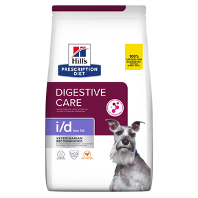 Hill's PRESCRIPTION DIET i/d Low Fat Digestive Care tørfoder til hunde med kylling 12kg pose