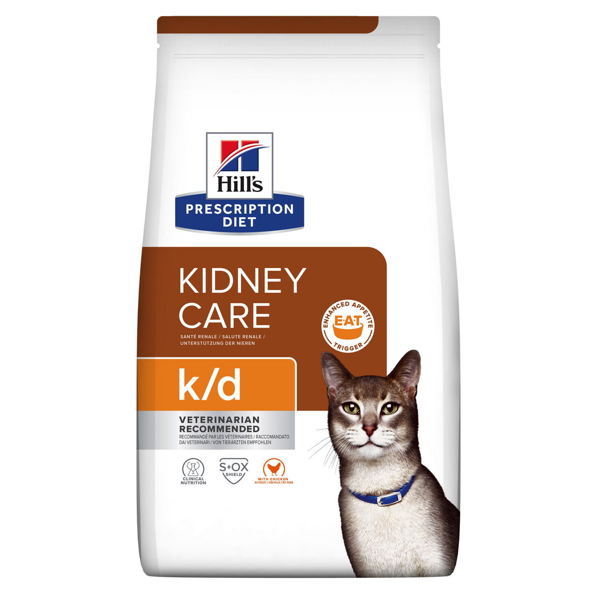 Hill's PRESCRIPTION DIET k/d Kidney Care tørfoder til katte med kylling 8kg pose