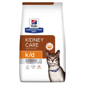 Hill's PRESCRIPTION DIET k/d Kidney Care tørfoder til katte med kylling 8kg pose