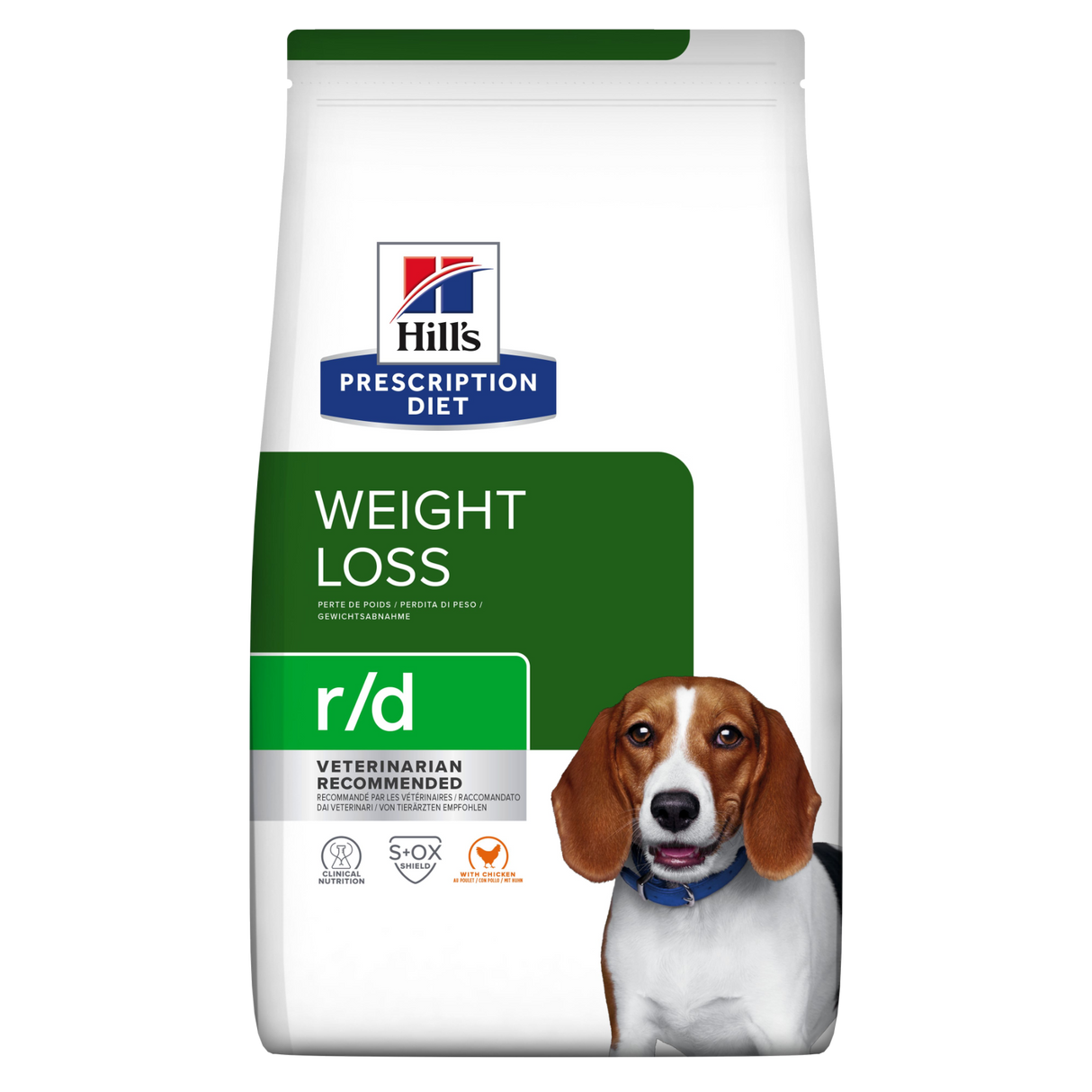 Hill's PRESCRIPTION DIET r/d Weight Reduction tørfoder til hunde med kylling 10 kg pose