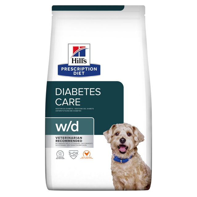 Hill's PRESCRIPTION DIET w/d Diabetes Care tørfoder til hunde med kylling 10kg pose