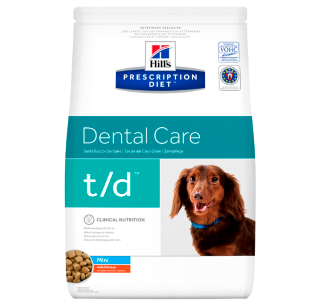 Hill's Prescription Diet Dental care t/d MINI bevare et sundt tandsæt 3 kg.