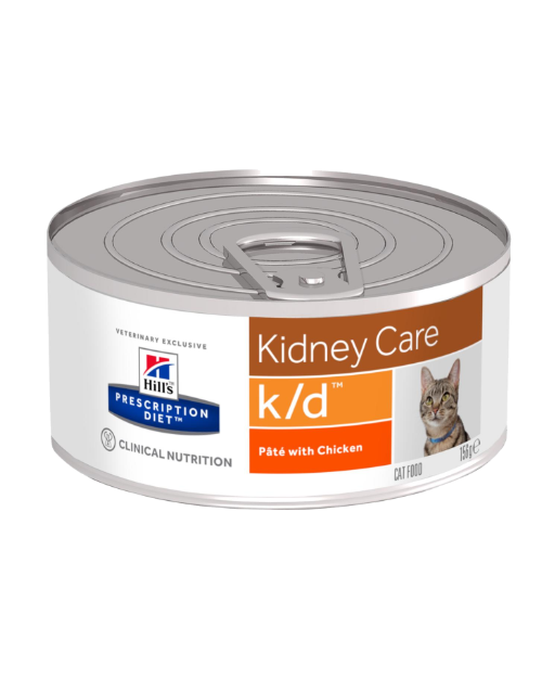 Hill's Prescription Diet k/d findelt vådfoder til katte med nyrelidelser 24x156g