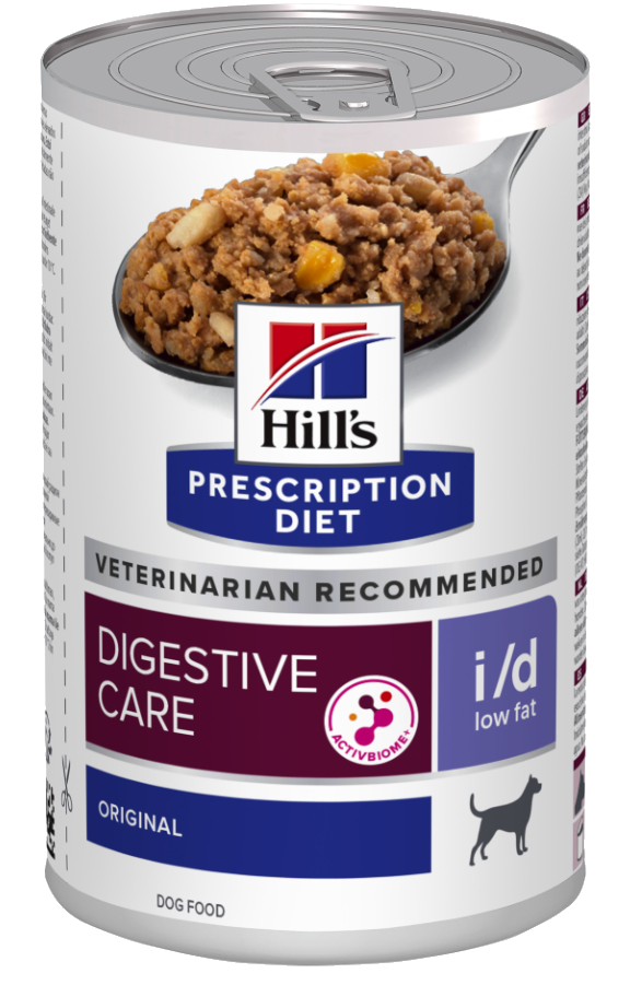 Hill's Prescription diet vådfoder i/d Low fat. Vådfoder på dåse til hunde med mave tarmsygdomme