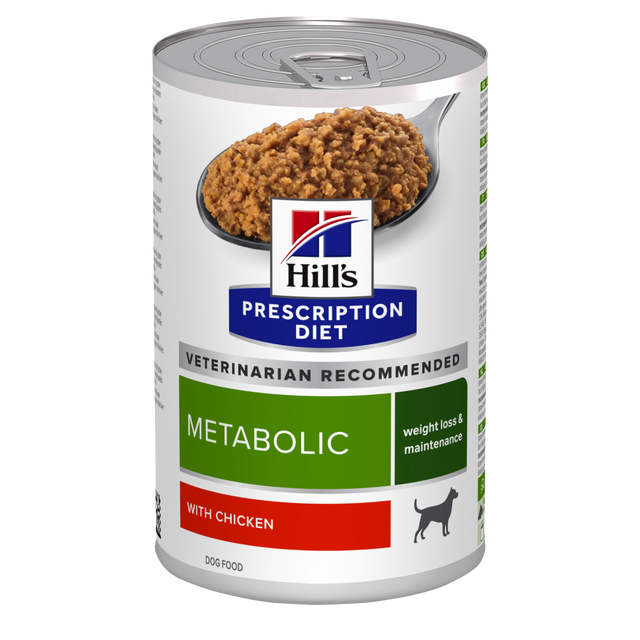 Hill's PRESCRIPTION DIET Metabolic Weight Management vådfoder til hunde med kylling 12x370g dåse