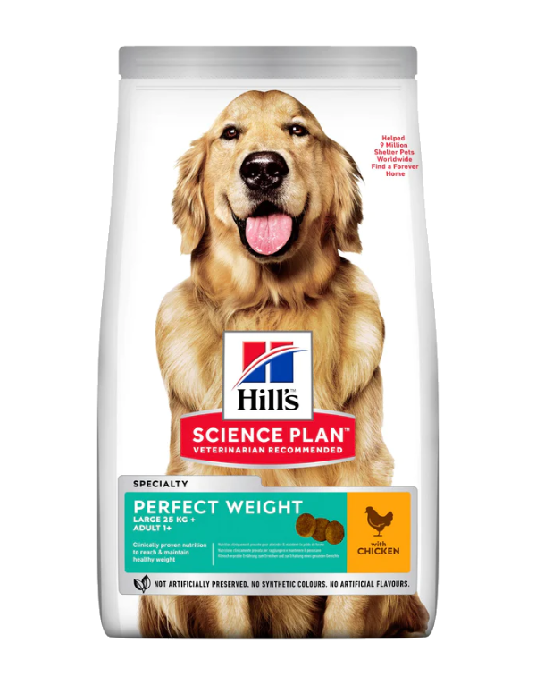 Hills Perfect weight tørfoder til voksne store hunde m/ kylling