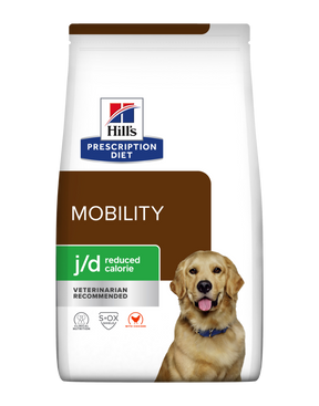 Hill's Prescription Diet Canine j/d med reduceret kalorier til hunde med ømme led 12kg er et specialiseret hundefoder designet til at fremme sunde led og reducere ubehag hos hunde med ømme led. Det understøtter Hills Prescription Diets generelle sundhed.