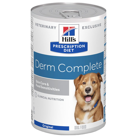 Hill's Prescription diet Derm Complete vådfoder til hunde med allergier, tør hud, kløe, kradsen