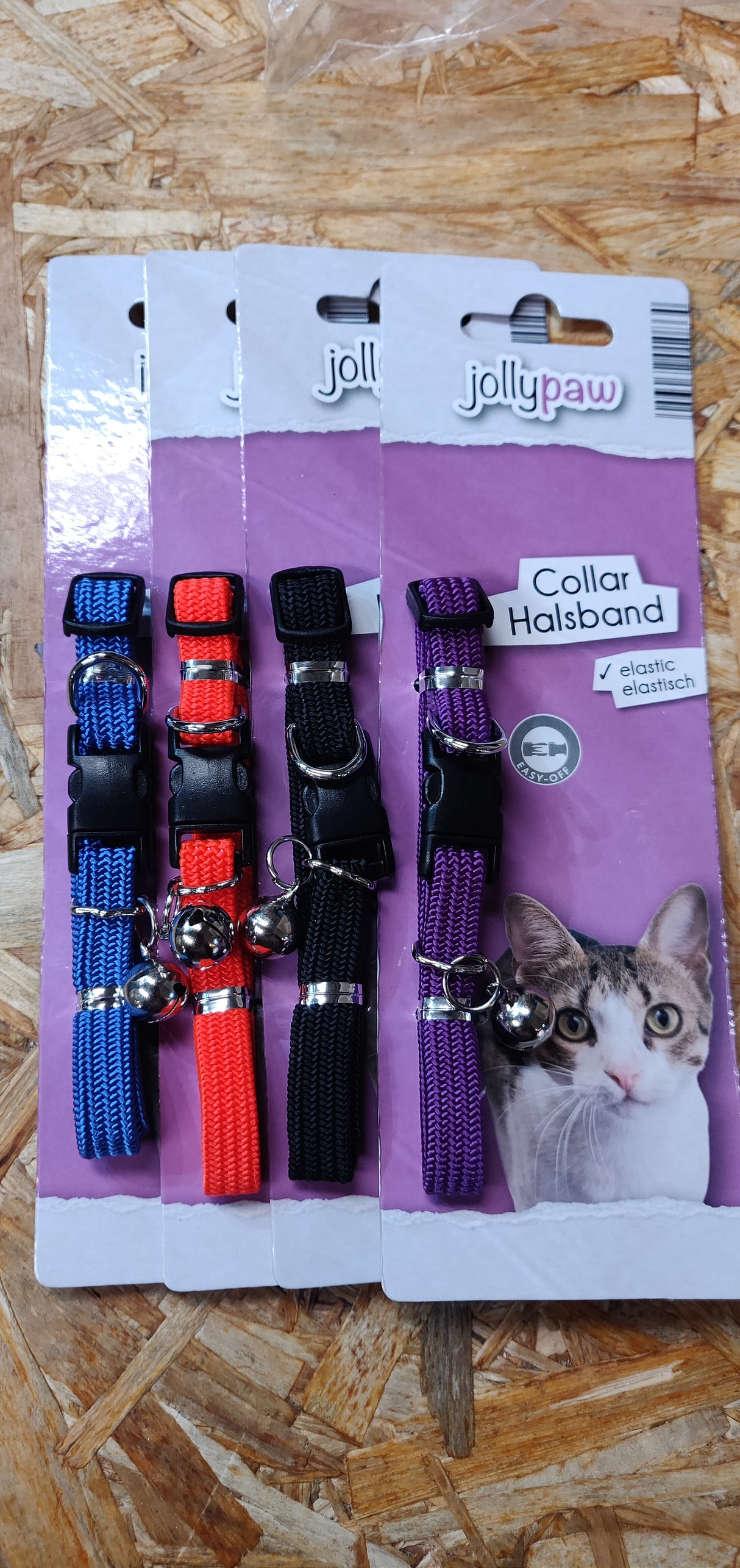 Kattehalsbånd, elastik med snaplås